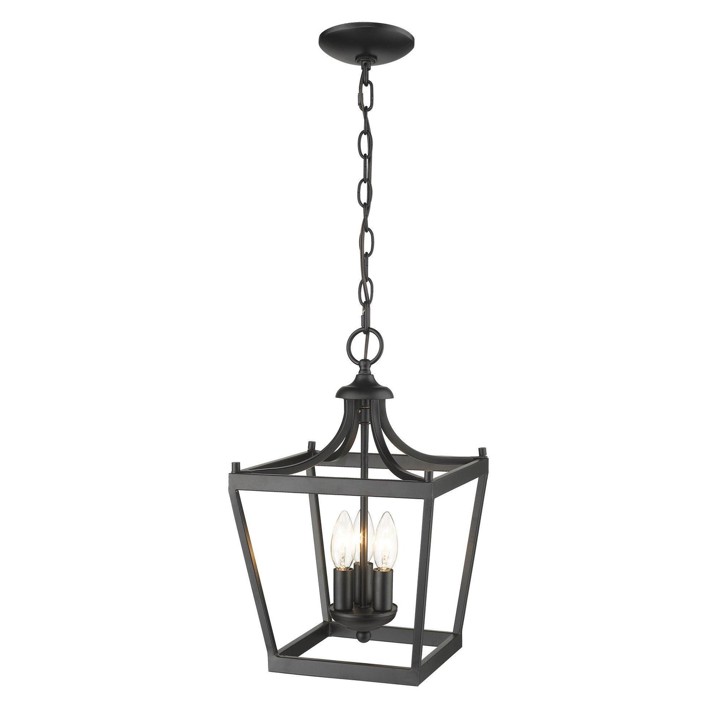 Vintage Black Metal Tapered Hanging Light - AFS