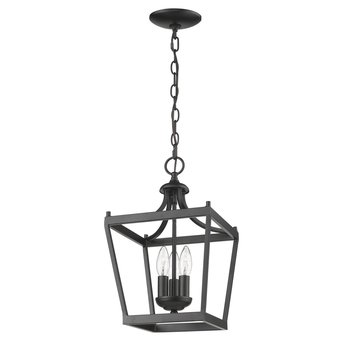 Vintage Black Metal Tapered Hanging Light - AFS