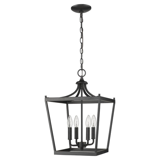 Kennedy 4-Light Matte Black Pendant - AFS