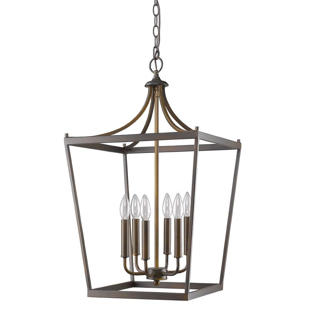 Kennedy 6-Light Oil-Rubbed Bronze Foyer Pendant - AFS