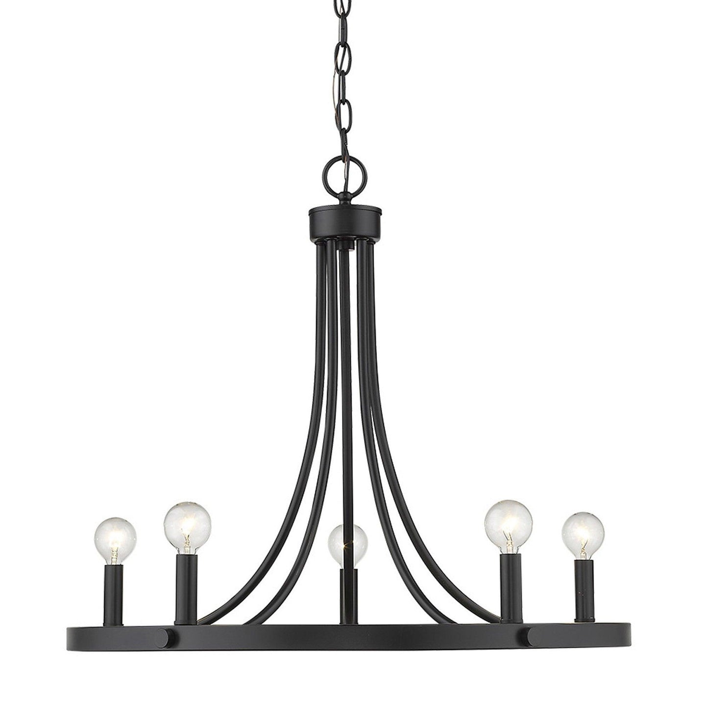 Sawyer 5-Light Matte Black Chandelier - AFS