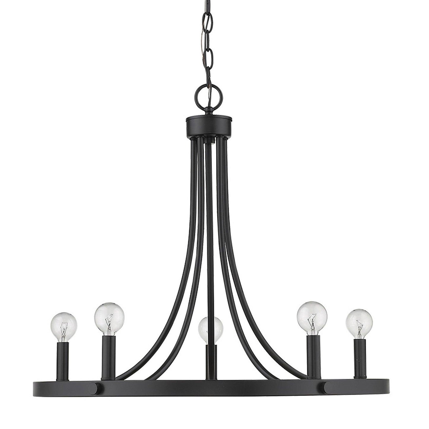 Sawyer 5-Light Matte Black Chandelier - AFS