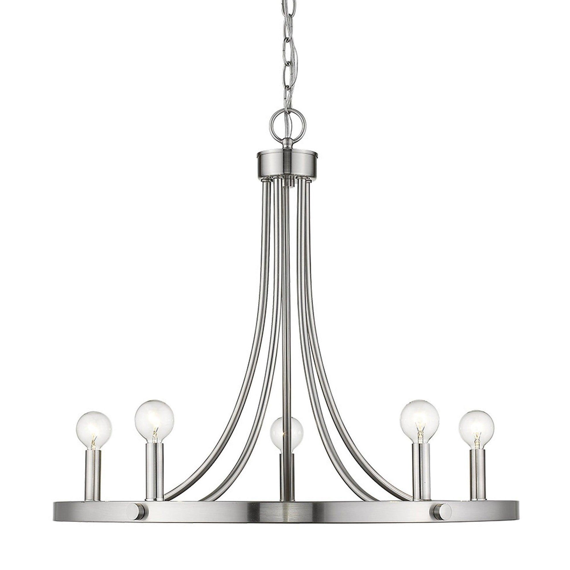 Sawyer 5-Light Satin Nickel Chandelier - AFS