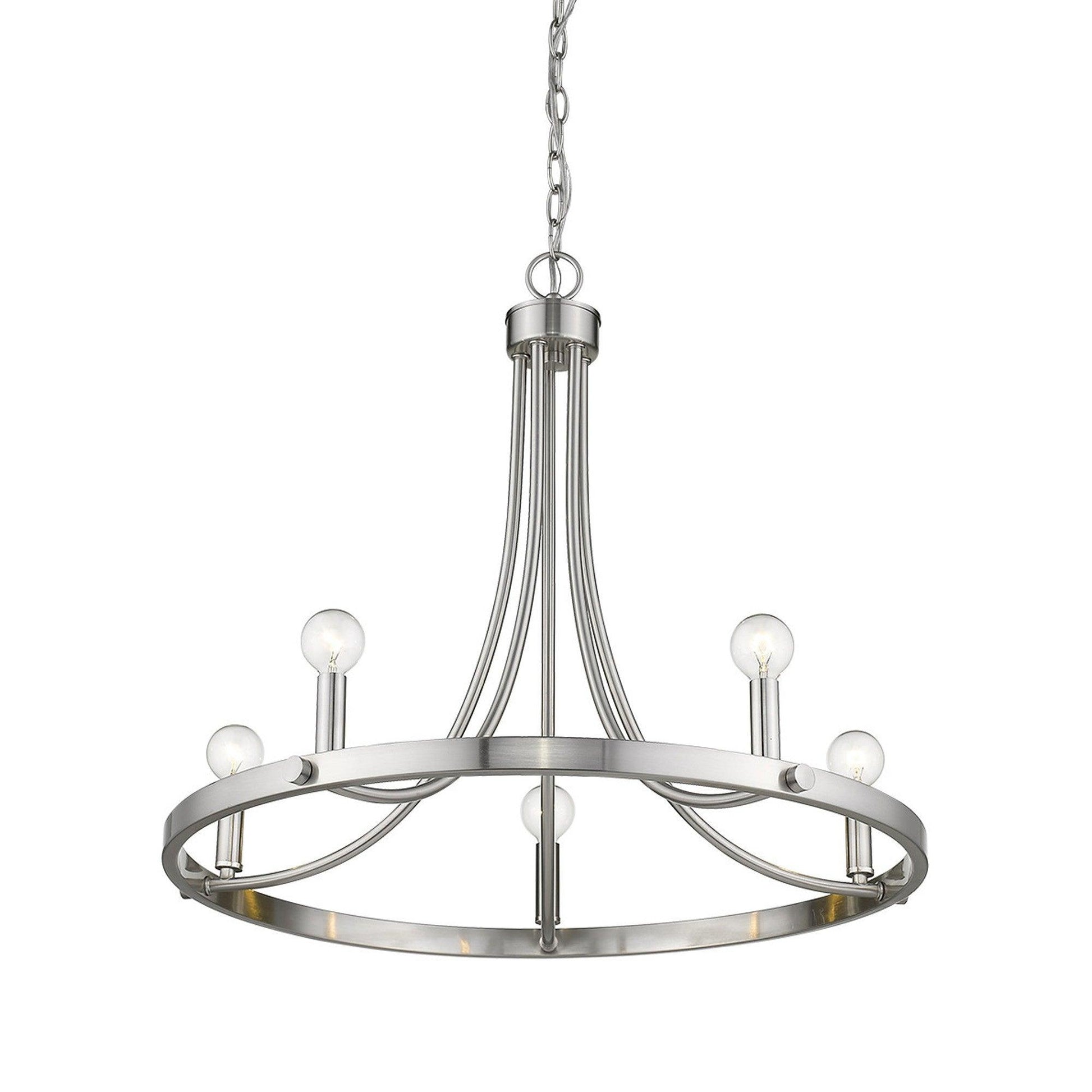 Sawyer 5-Light Satin Nickel Chandelier - AFS