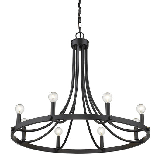 Sawyer 8-Light Matte Black Chandelier - AFS