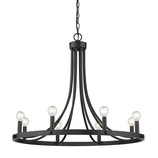 Sawyer 8-Light Matte Black Chandelier - AFS