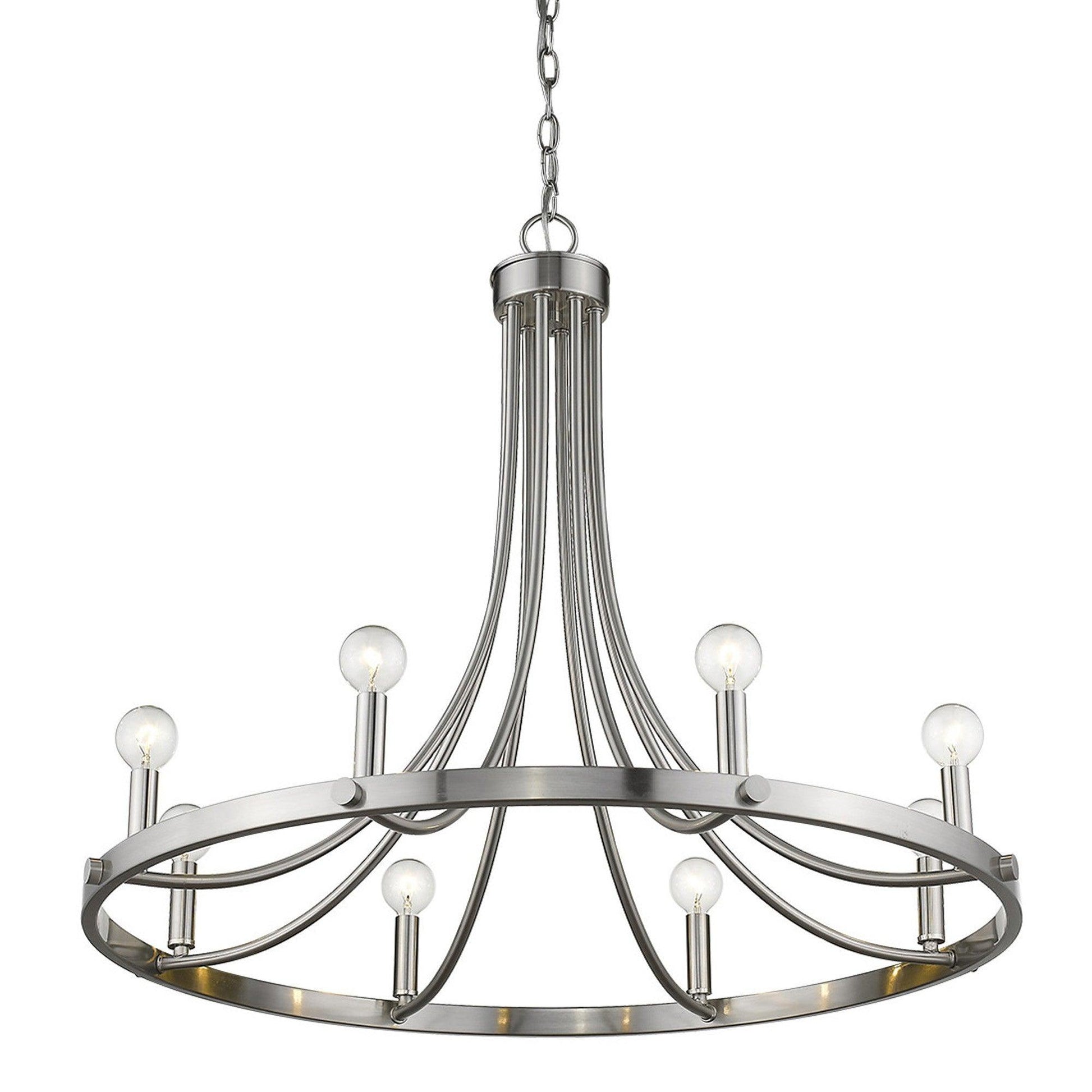 Sawyer 8-Light Satin Nickel Chandelier - AFS