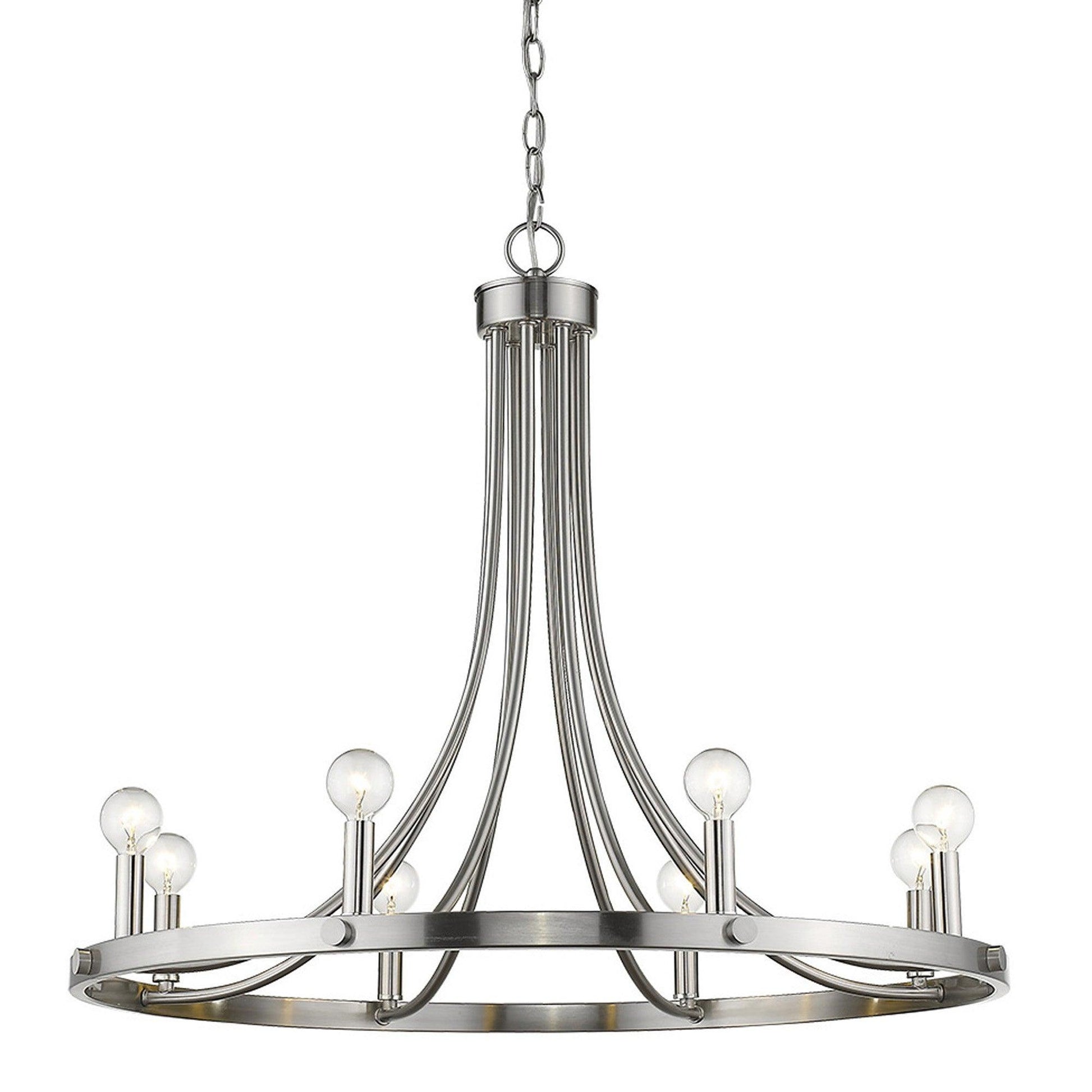 Sawyer 8-Light Satin Nickel Chandelier - AFS