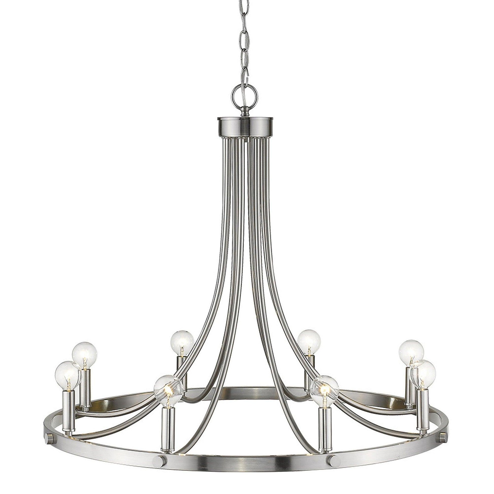 Sawyer 8-Light Satin Nickel Chandelier - AFS