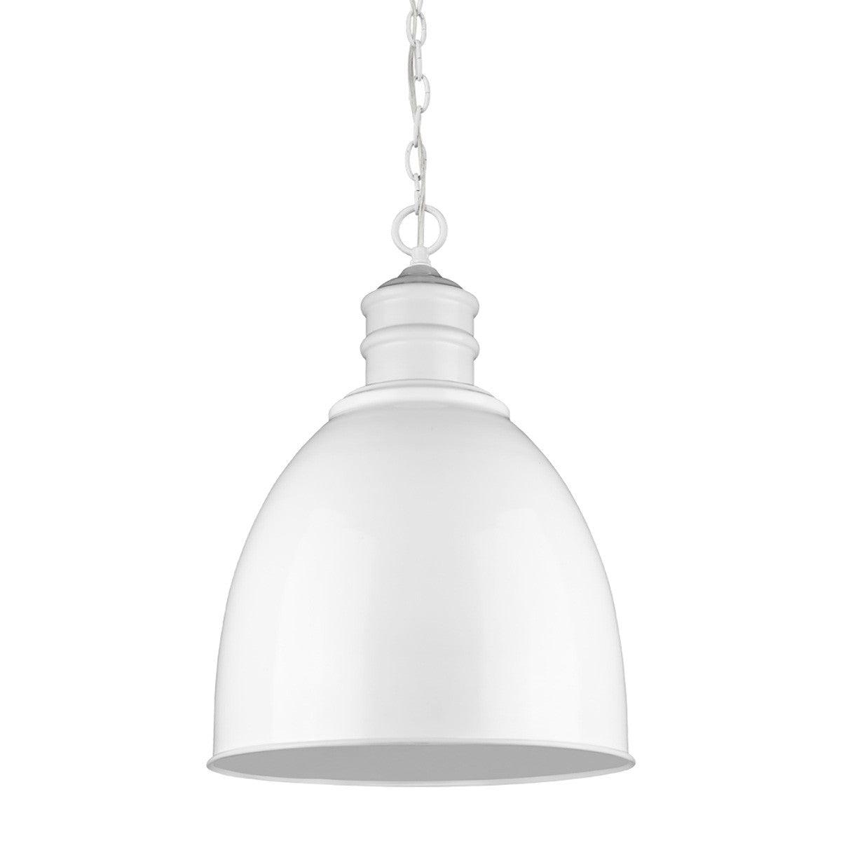 Colby 1-Light White Pendant - AFS