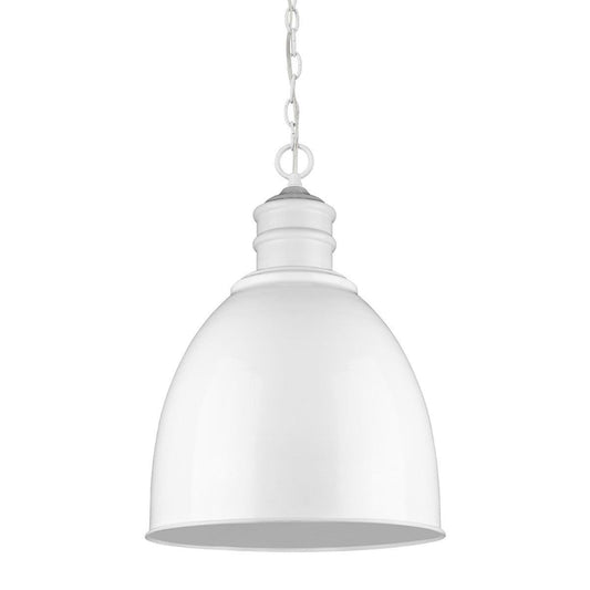 Colby 1-Light White Pendant - AFS