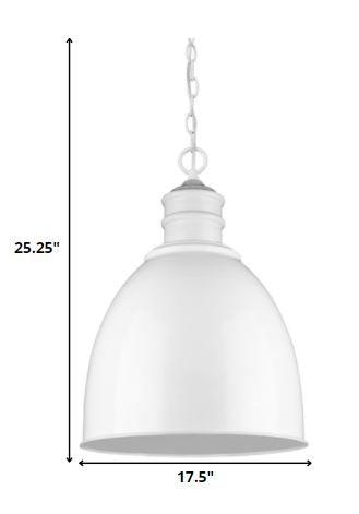 Colby 1-Light White Pendant - AFS