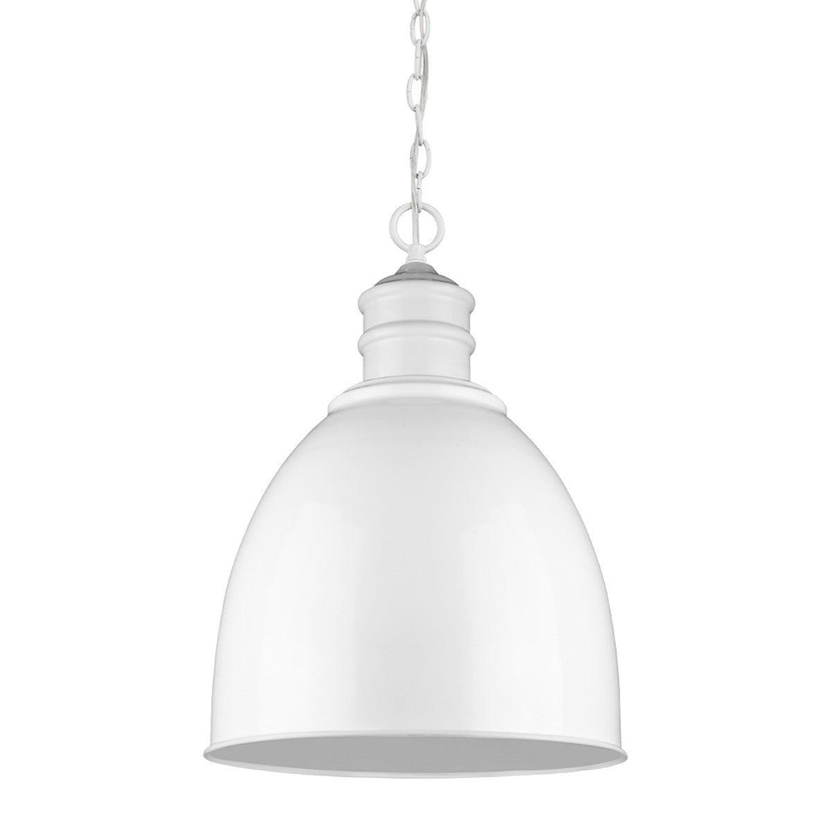 Colby 1-Light White Pendant - AFS