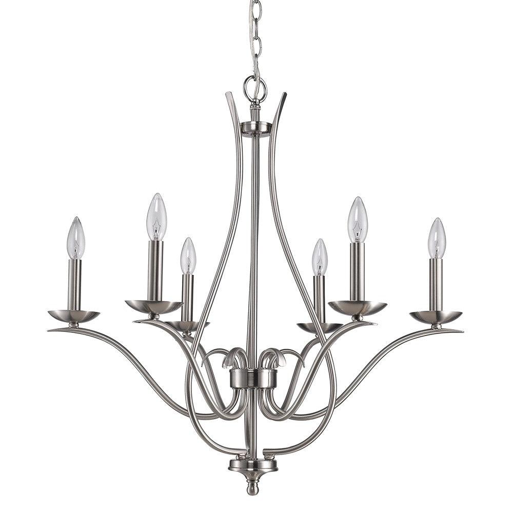 Genevieve 5-Light Satin Nickel Chandelier - AFS