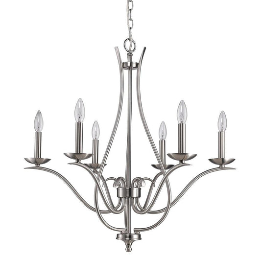 Genevieve 5-Light Satin Nickel Chandelier - AFS