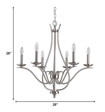 Genevieve 5-Light Satin Nickel Chandelier - AFS