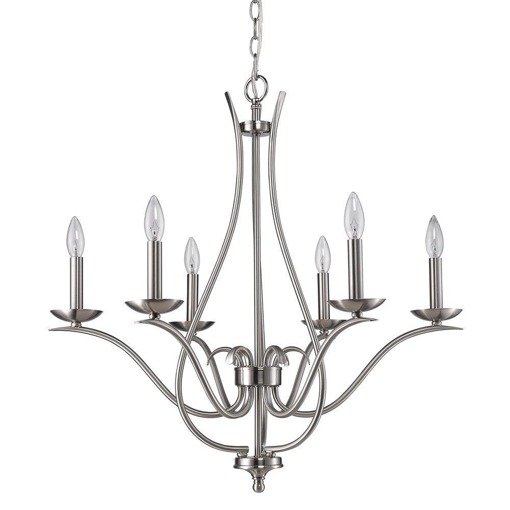 Genevieve 5-Light Satin Nickel Chandelier - AFS