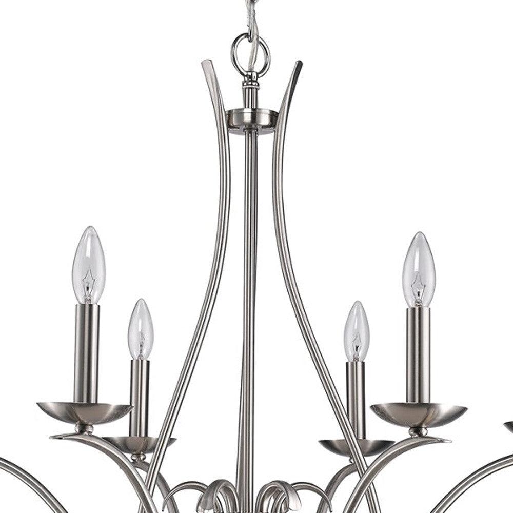 Genevieve 5-Light Satin Nickel Chandelier - AFS