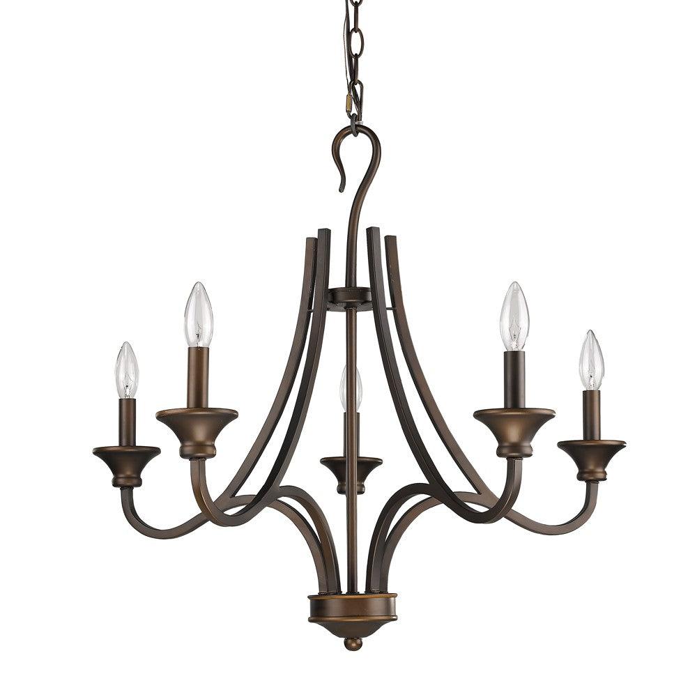 Michelle 5-Light Oil-Rubbed Bronze Chandelier - AFS