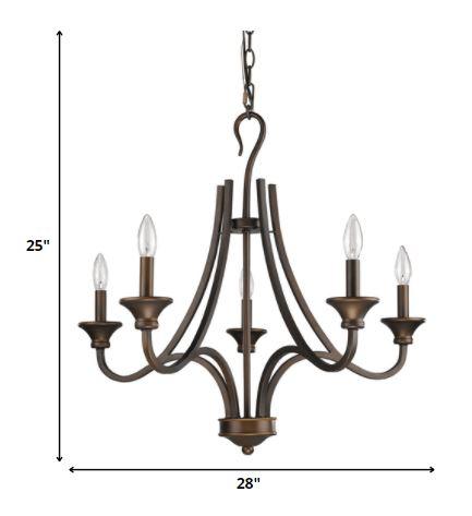 Michelle 5-Light Oil-Rubbed Bronze Chandelier - AFS