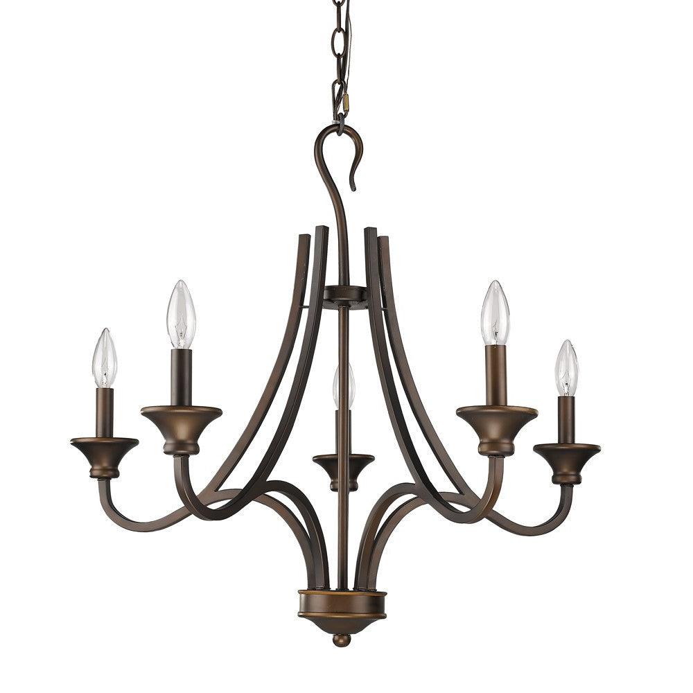 Michelle 5-Light Oil-Rubbed Bronze Chandelier - AFS