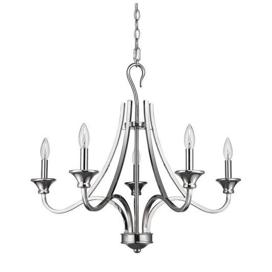 Michelle 5-Light Polished Nickel Chandelier - AFS