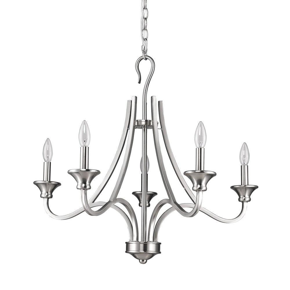 Michelle 5-Light Satin Nickel Chandelier - AFS