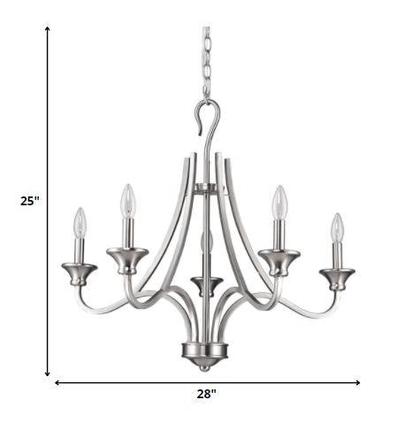 Michelle 5-Light Satin Nickel Chandelier - AFS