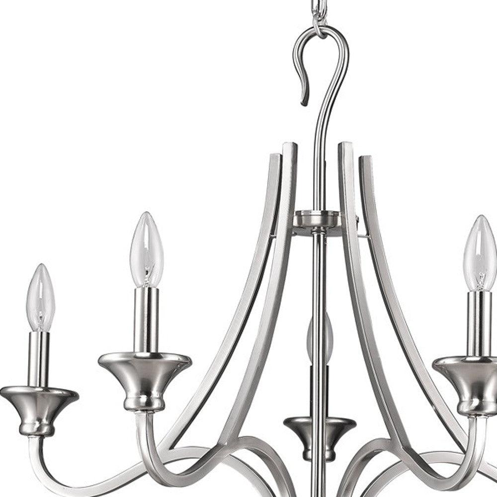 Michelle 5-Light Satin Nickel Chandelier - AFS