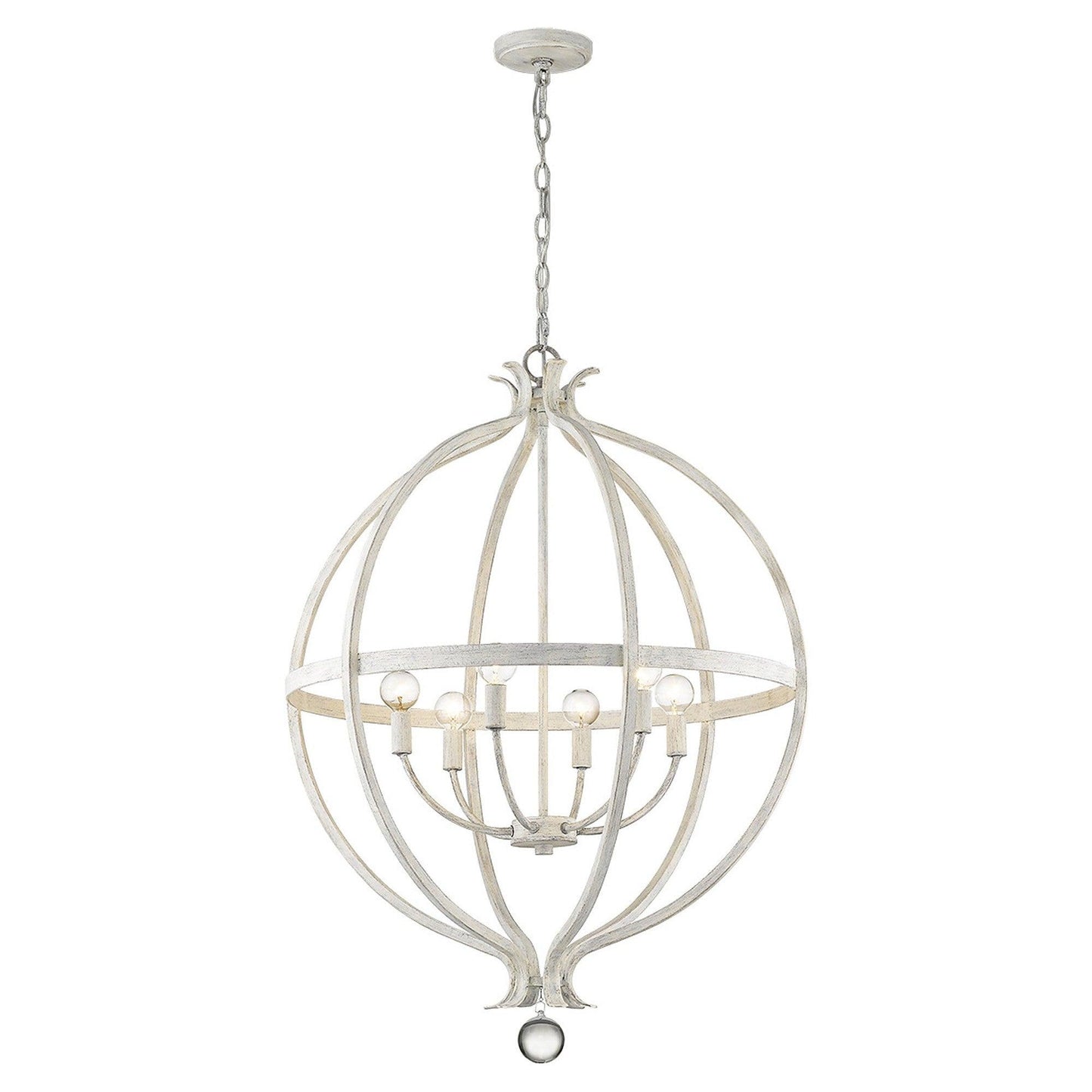 Callie 6-Light Country White Pendant - AFS