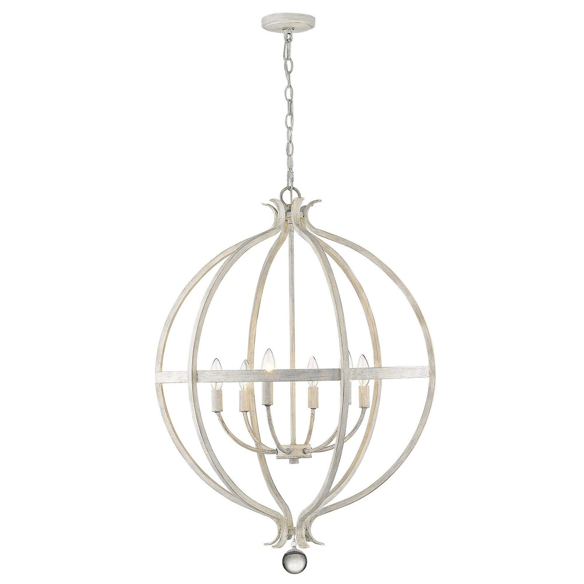 Callie 6-Light Country White Pendant - AFS