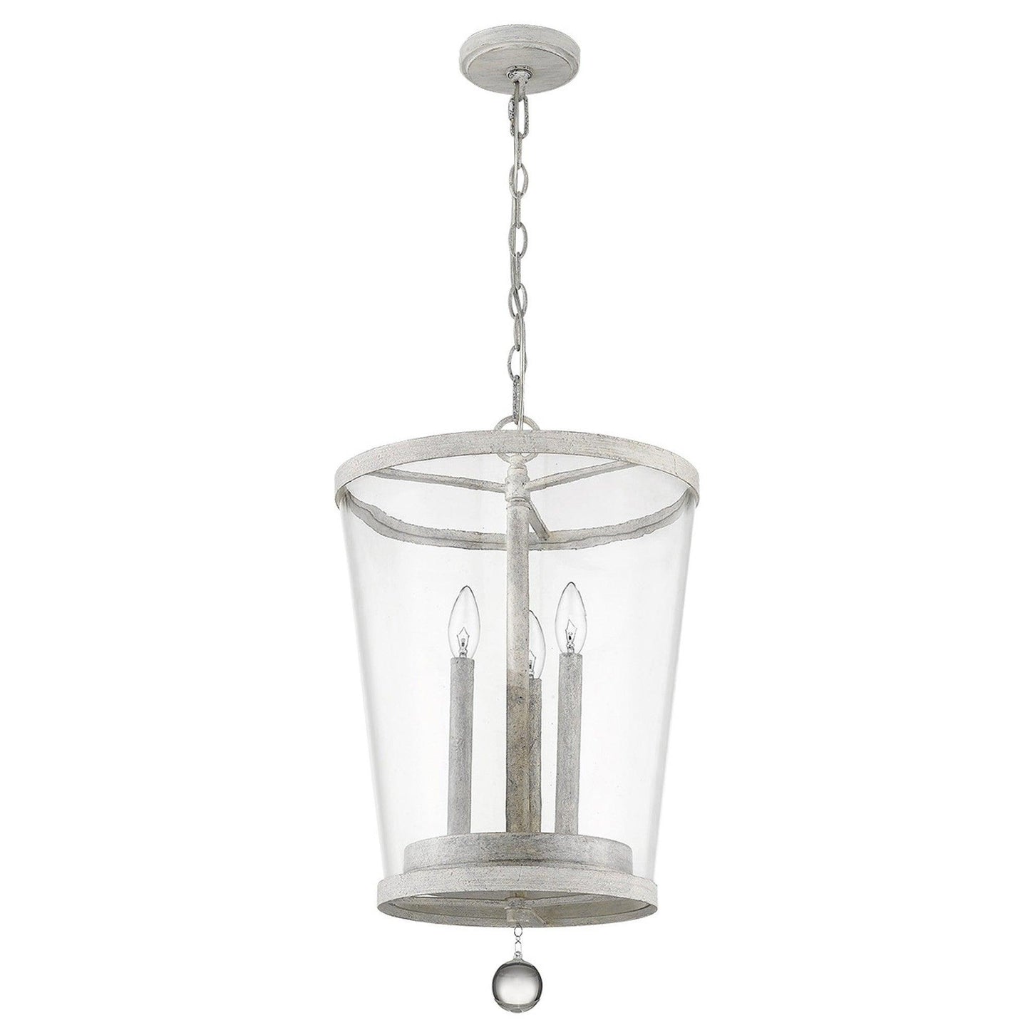 Callie 3-Light Country White Foyer Pendant - AFS