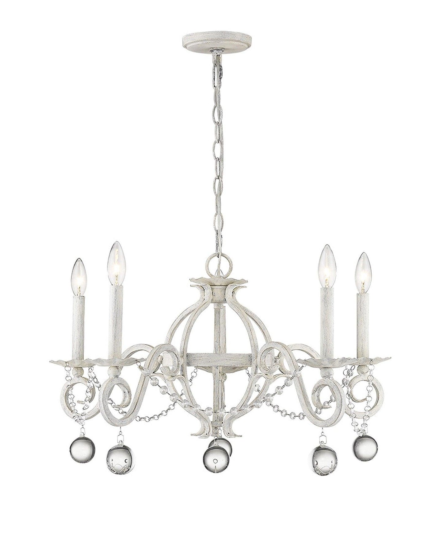 Callie 5-Light Country White Chandelier - AFS