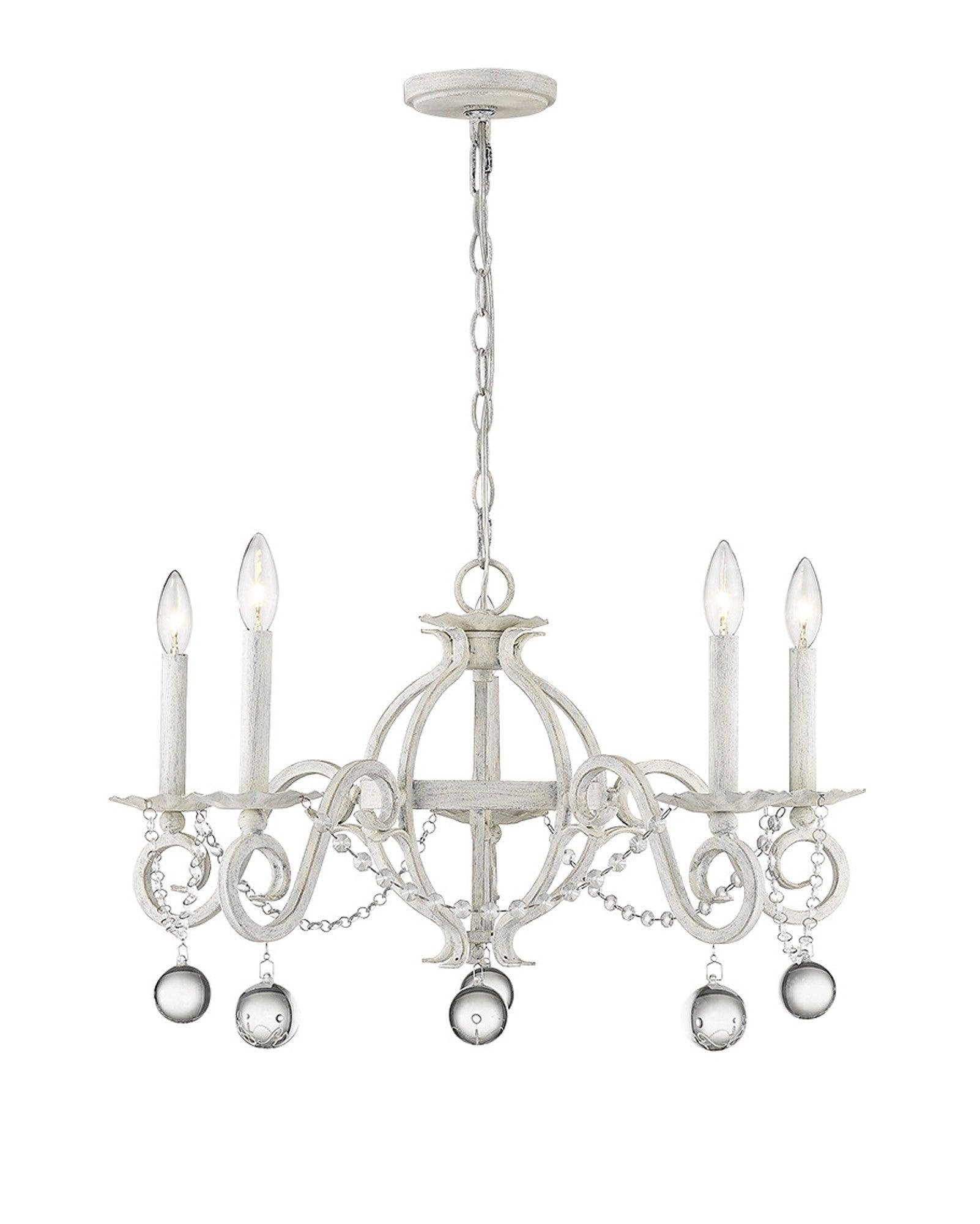 Callie 5-Light Country White Chandelier - AFS