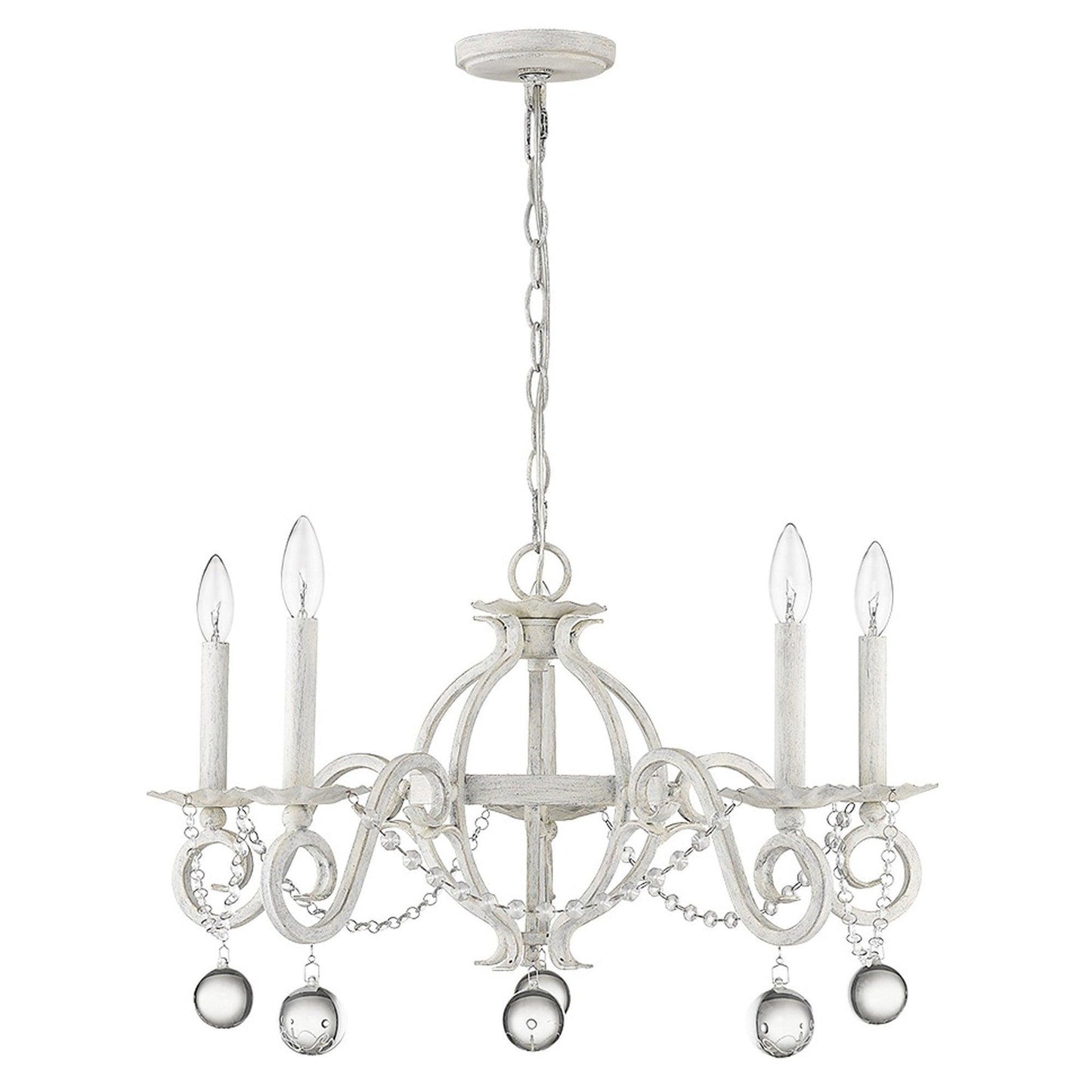 Callie 5-Light Country White Chandelier - AFS