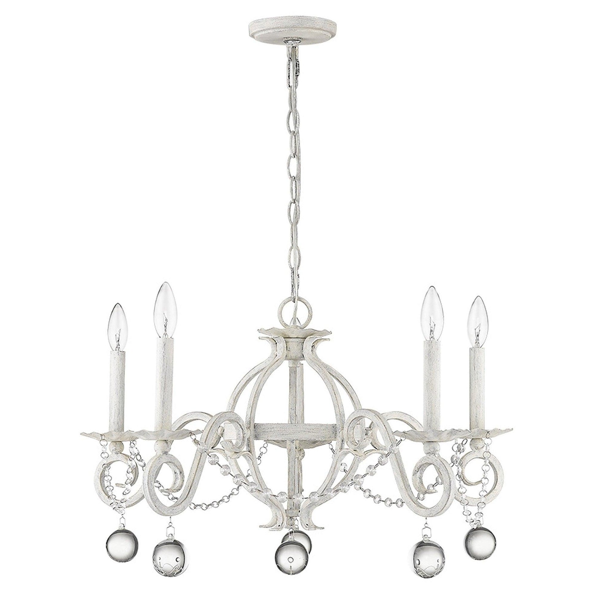 Callie 5-Light Country White Chandelier - AFS