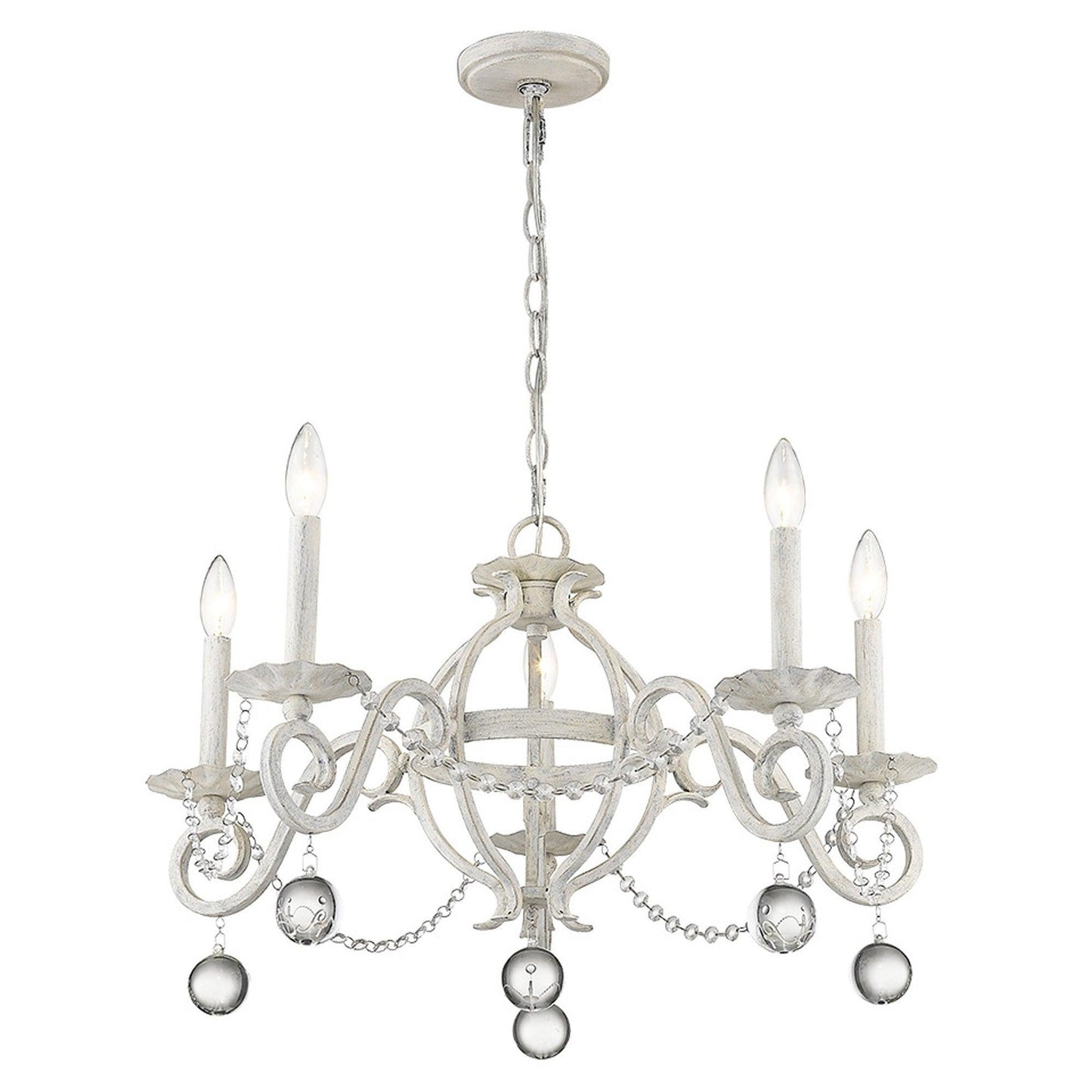 Callie 5-Light Country White Chandelier - AFS