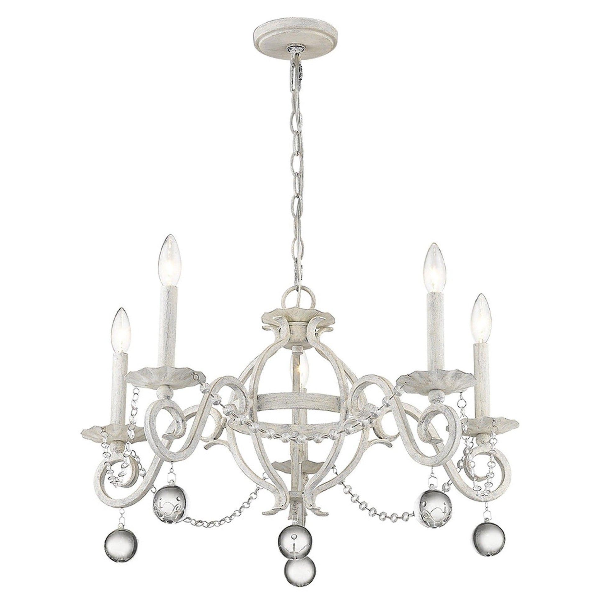 Callie 5-Light Country White Chandelier - AFS