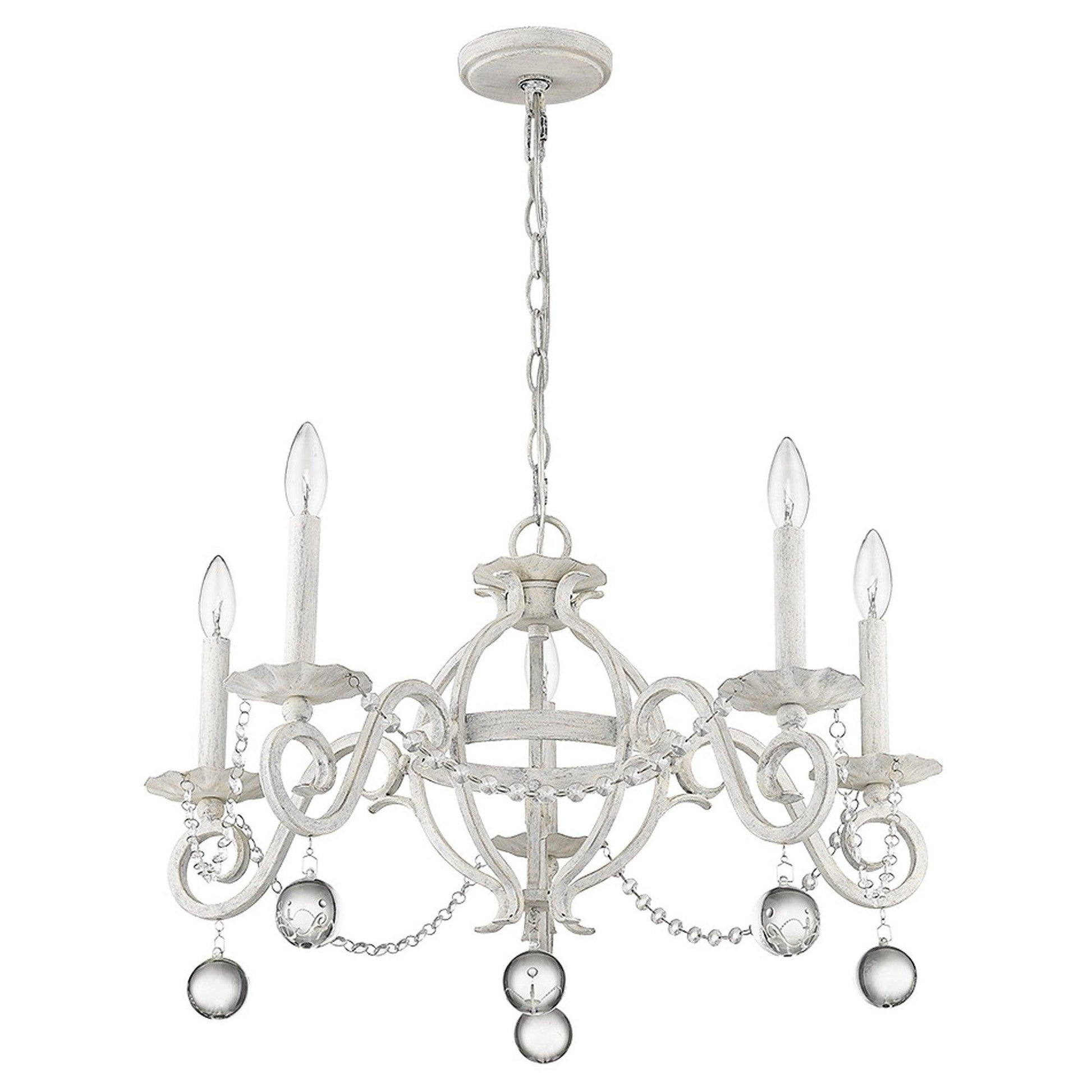 Callie 5-Light Country White Chandelier - AFS