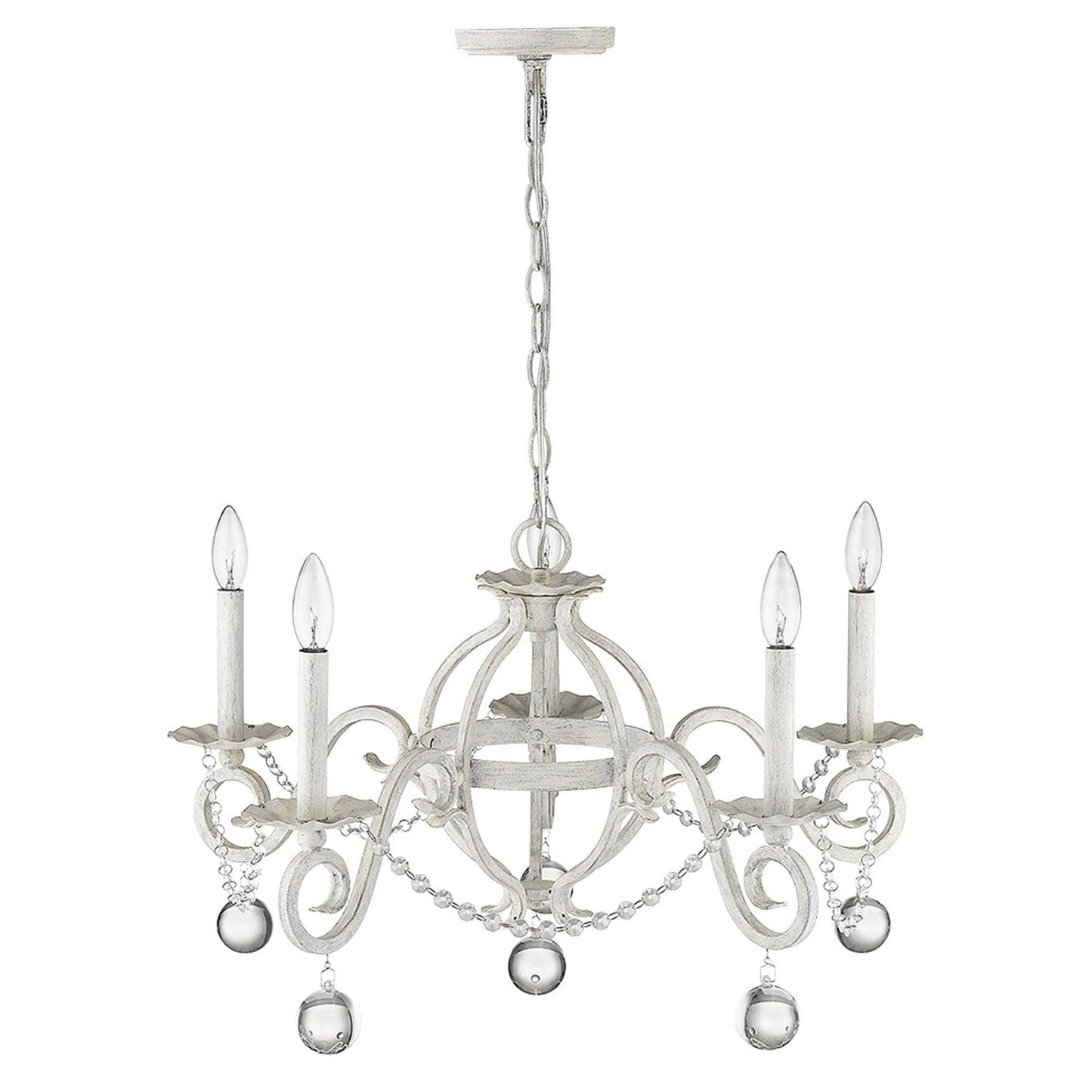 Callie 5-Light Country White Chandelier - AFS