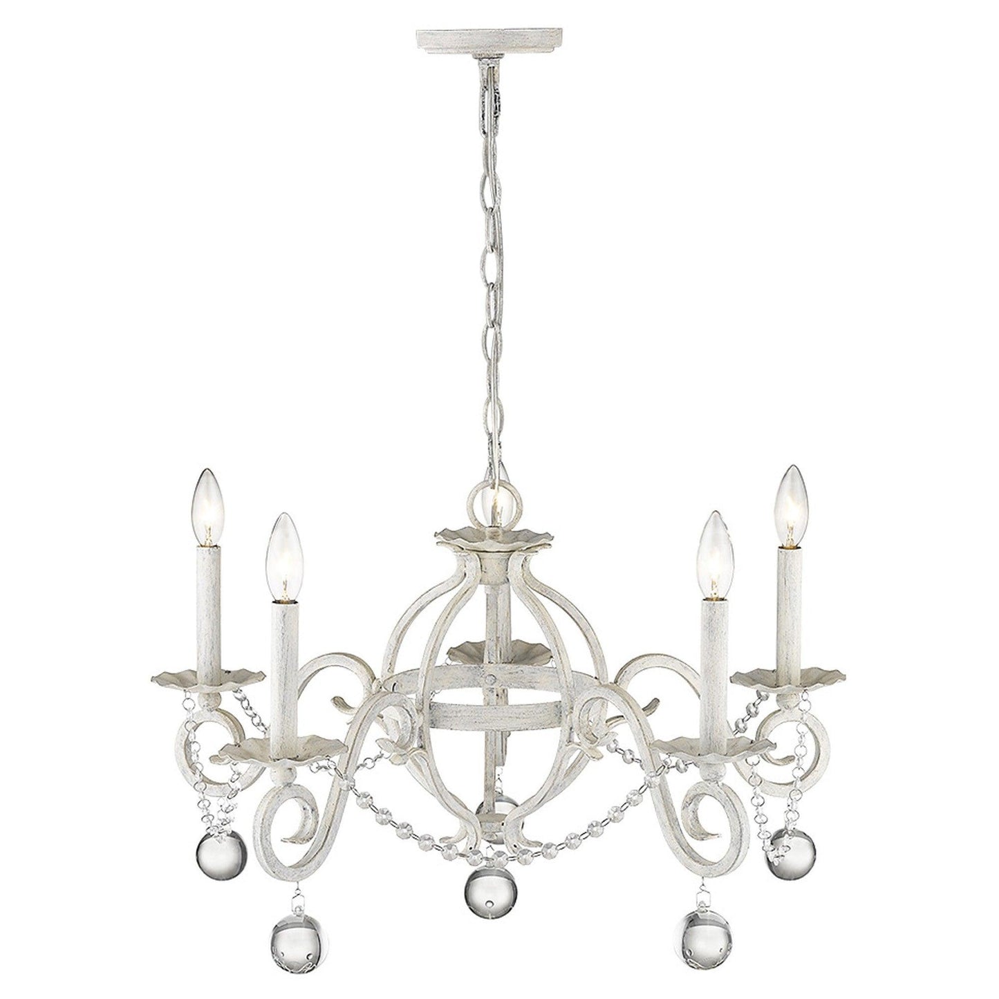 Callie 5-Light Country White Chandelier - AFS