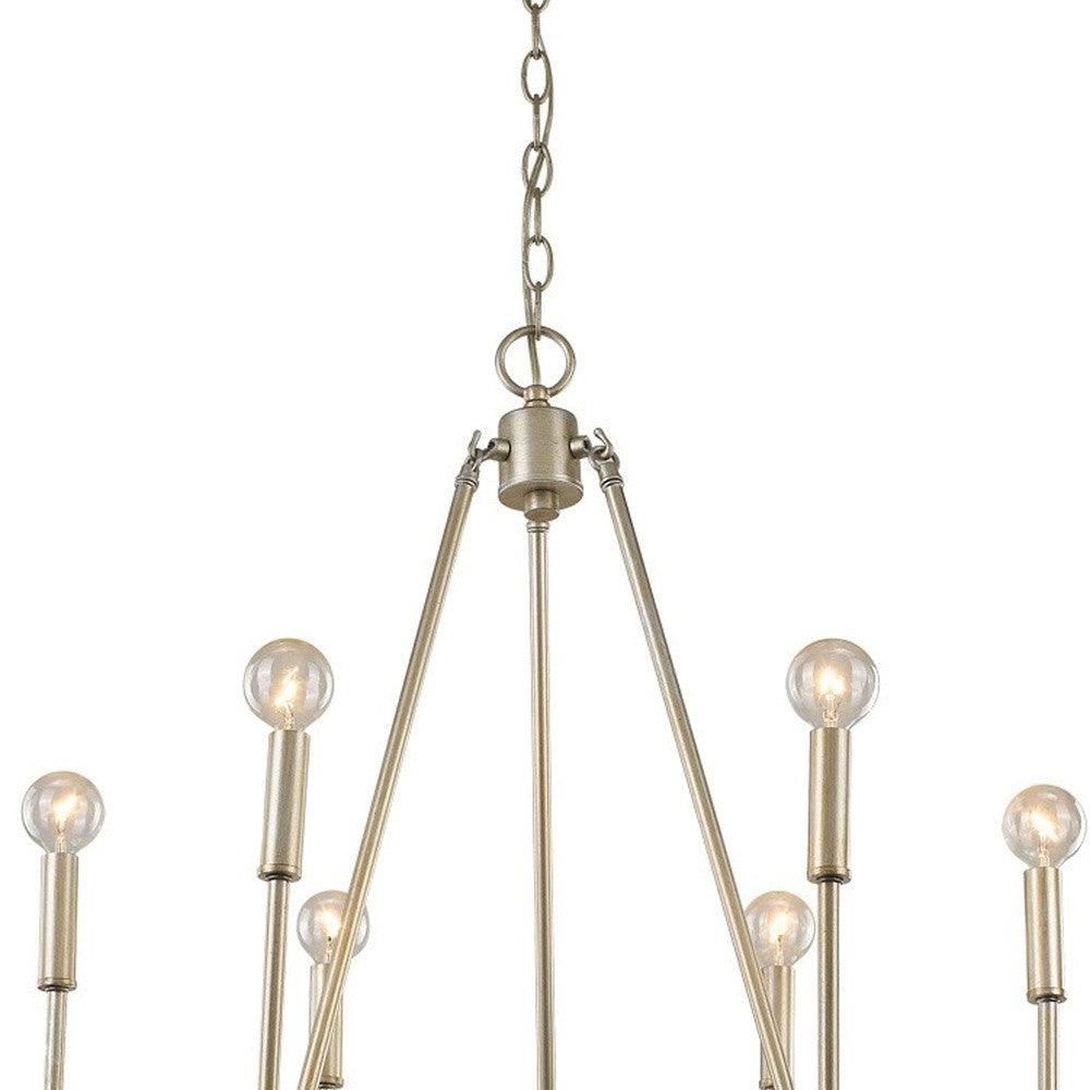 Reagan 6-Light Washed Gold Chandelier - AFS