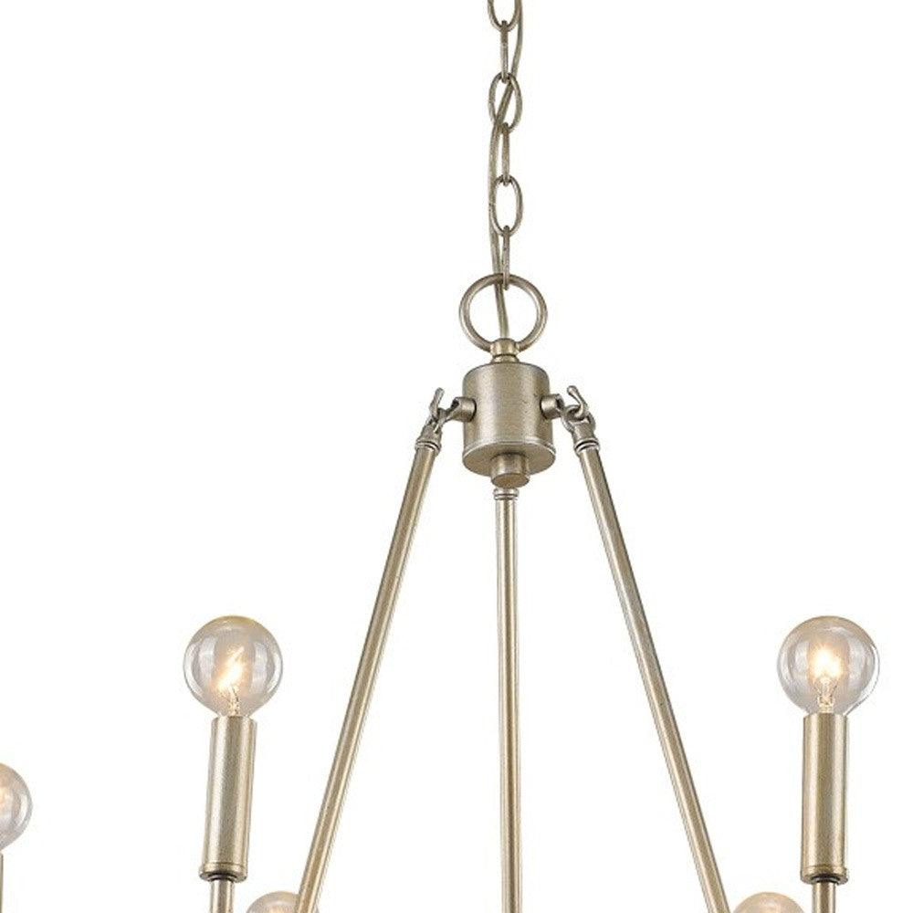 Reagan 6-Light Washed Gold Chandelier - AFS