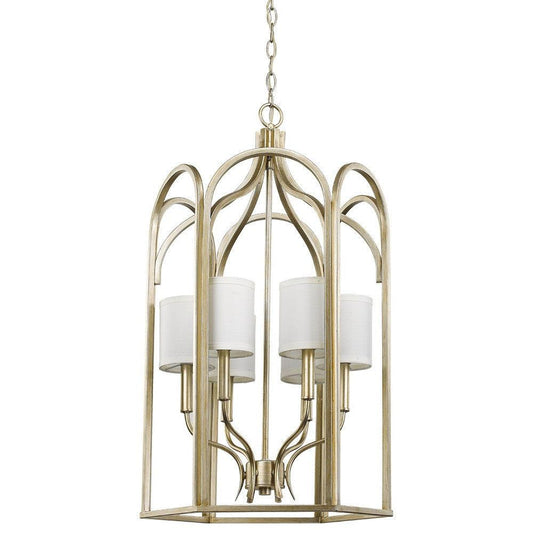 Ellie 6-Light Washed Gold Foyer Pendant - AFS