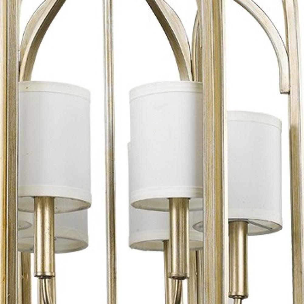 Ellie 6-Light Washed Gold Foyer Pendant - AFS