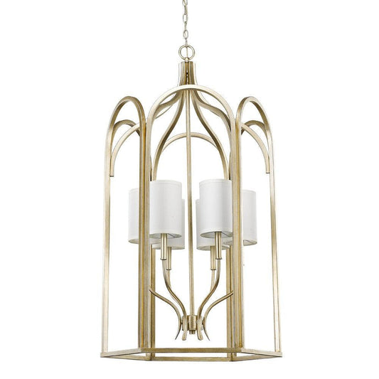 Ellie 6-Light Washed Gold Foyer Pendant - AFS