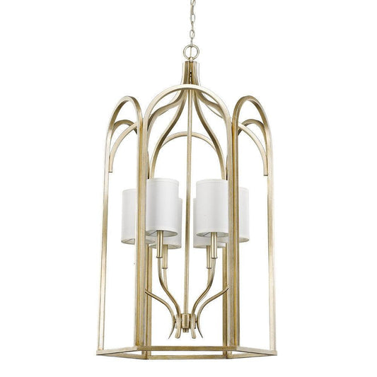 Ellie 6-Light Washed Gold Foyer Pendant - AFS