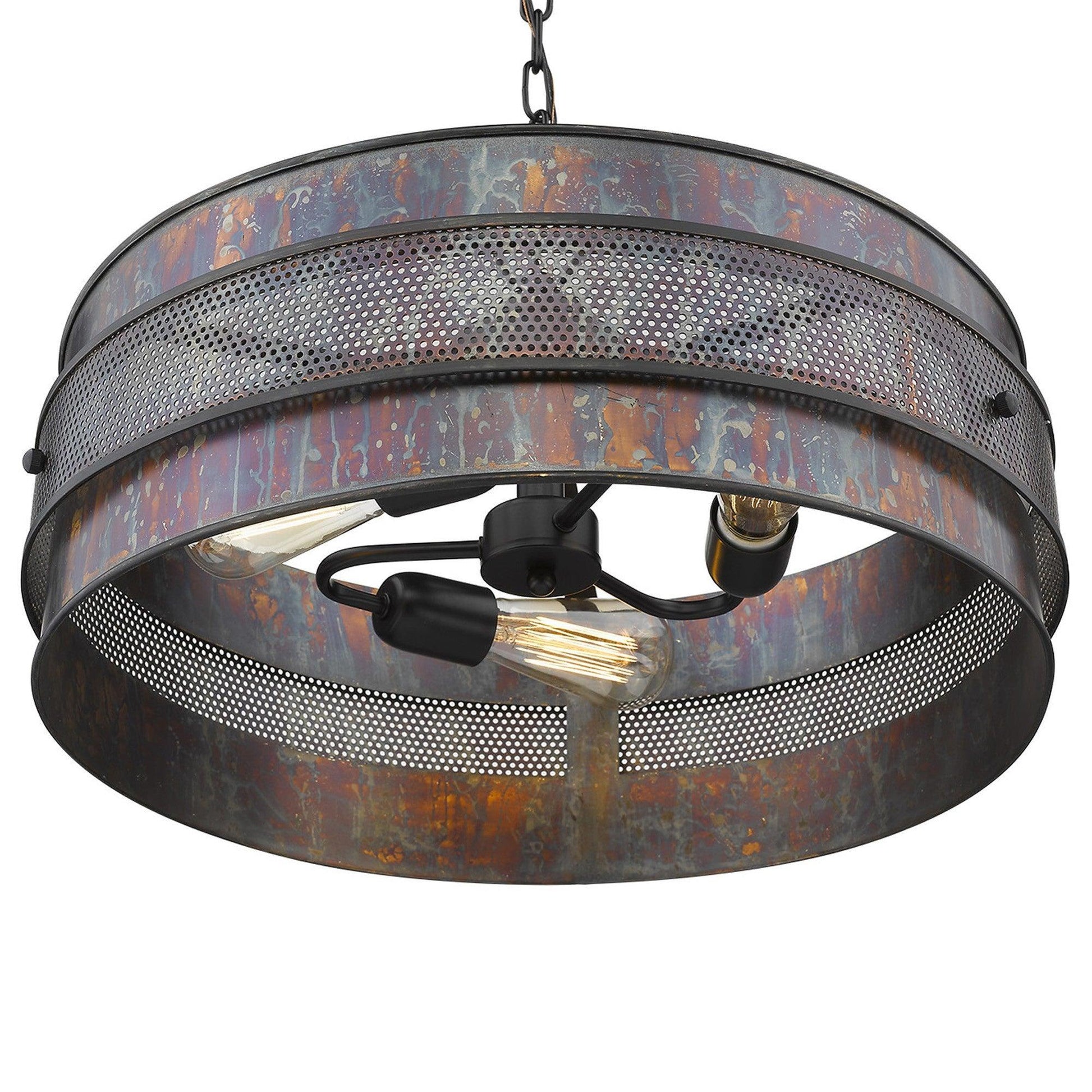 Ryker 3-Light Bronze Patina Pendant - AFS