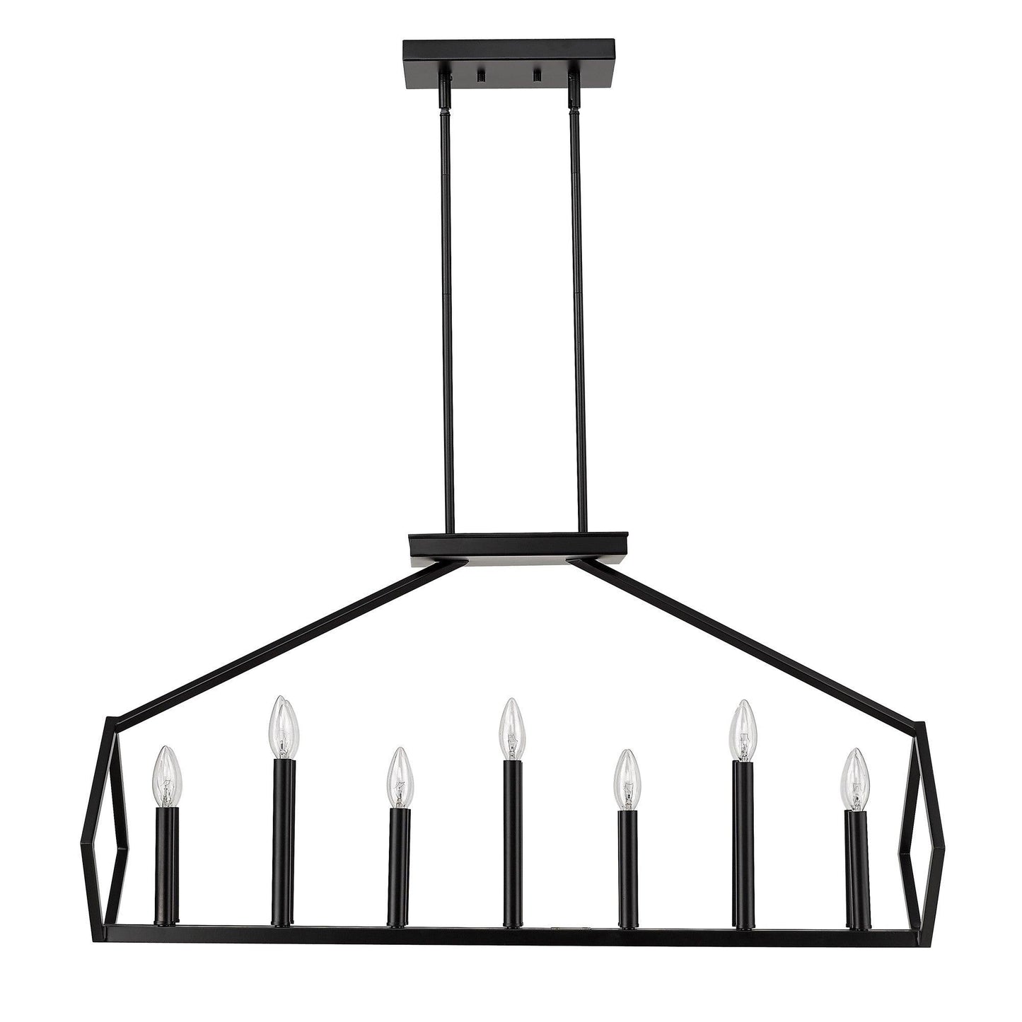 Luca 14-Light Matte Black Island Pendant - AFS