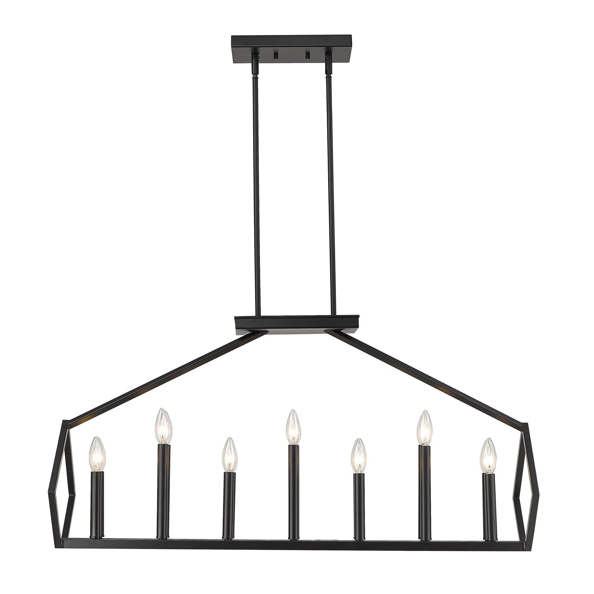 Luca 14-Light Matte Black Island Pendant - AFS